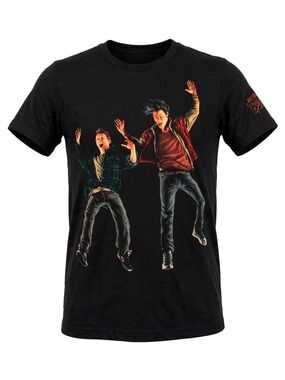 Mondo official Bill & Ted's Bogus Journey - The Long Fall To Hell T-Shirt.